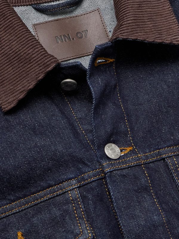 Roy 1882 Corduroy-Trimmed Organic Denim Jacket - CU Roy 1882 Corduroy-Trimmed Organic Denim Jacket - CU