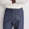 Kay 10056 Straight-Leg Pleated Organic Cotton-Chambray Trousers - CU Kay 10056 Straight-Leg Pleated Organic Cotton-Chambray Trousers - CU