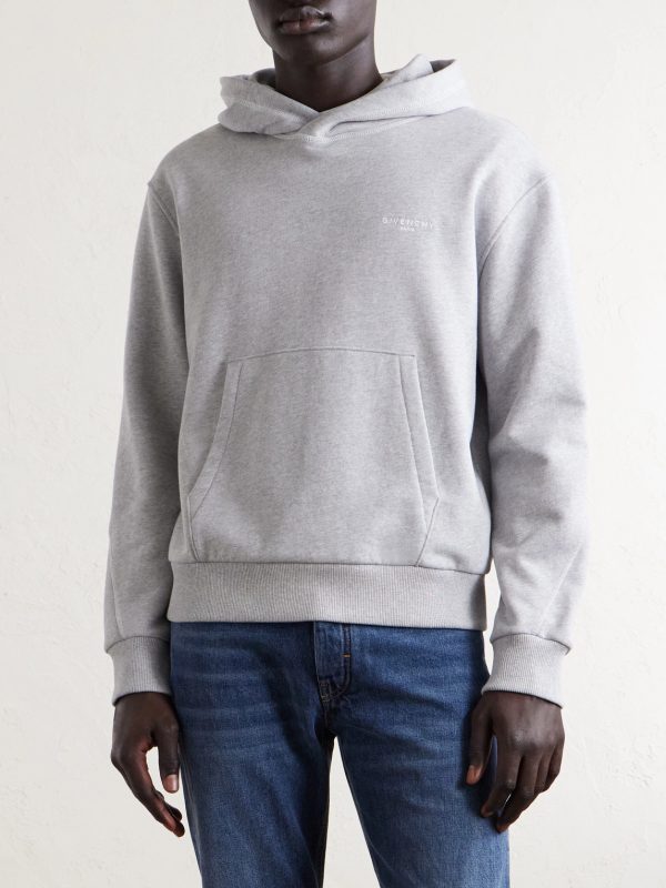 Logo-Embroidered Cotton-Jersey Hoodie - FR Logo-Embroidered Cotton-Jersey Hoodie - FR