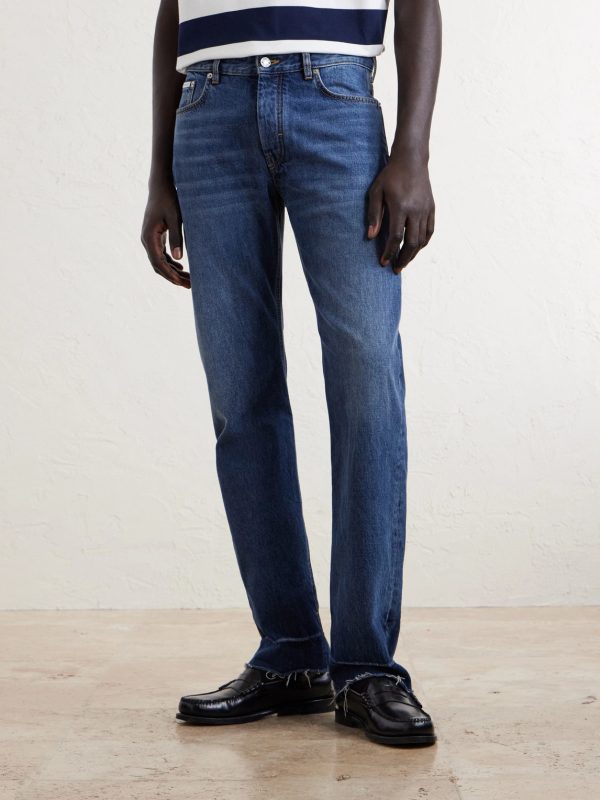 Straight-Leg Fringed Jeans - FR Straight-Leg Fringed Jeans - FR