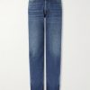 Straight-Leg Fringed Jeans Straight-Leg Fringed Jeans