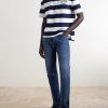 Straight-Leg Fringed Jeans - OU Straight-Leg Fringed Jeans - OU