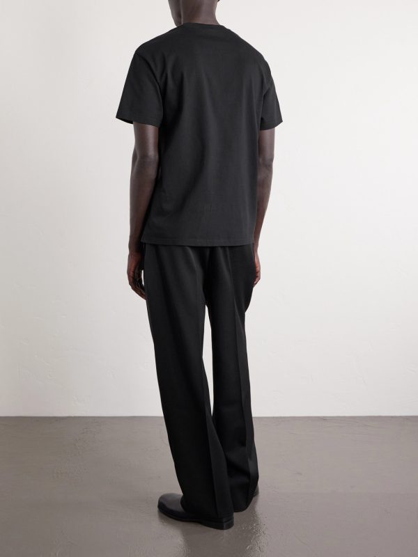 Logo-Appliquéd Cotton-Jersey T-Shirt - BK