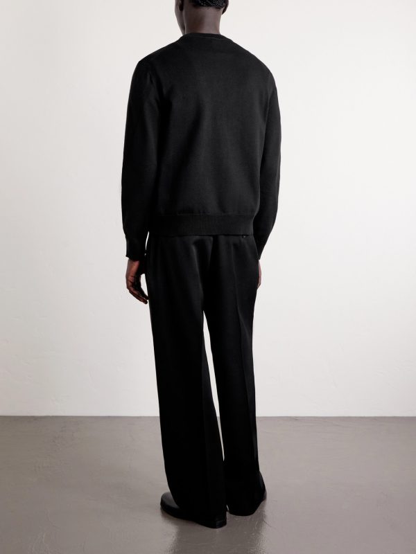 Knitted Cotton-Blend Sweater - BK