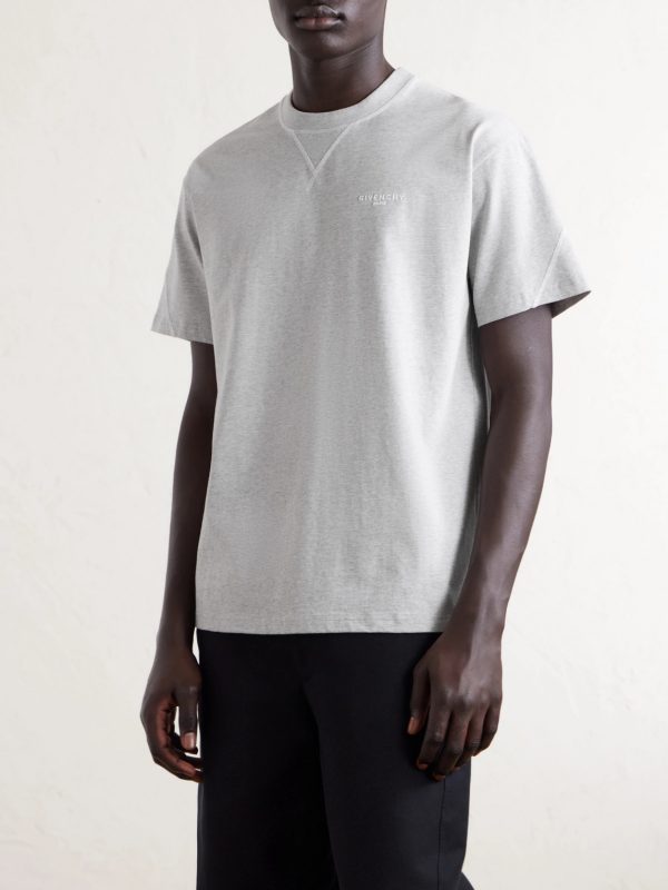 Logo-Embroidered Cotton-Jersey T-Shirt - FR Logo-Embroidered Cotton-Jersey T-Shirt - FR