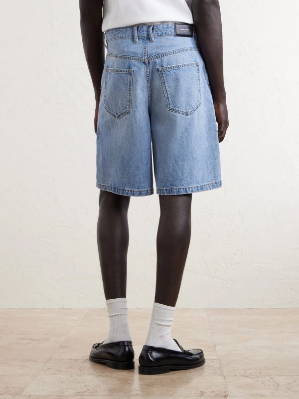 Straight-Leg Denim Shorts - BK Straight-Leg Denim Shorts - BK