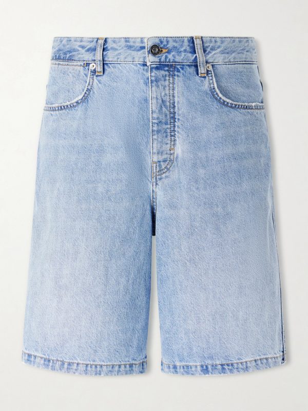Straight-Leg Denim Shorts Straight-Leg Denim Shorts
