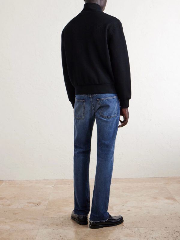 Cotton-Blend Zip-Up Sweatshirt - BK