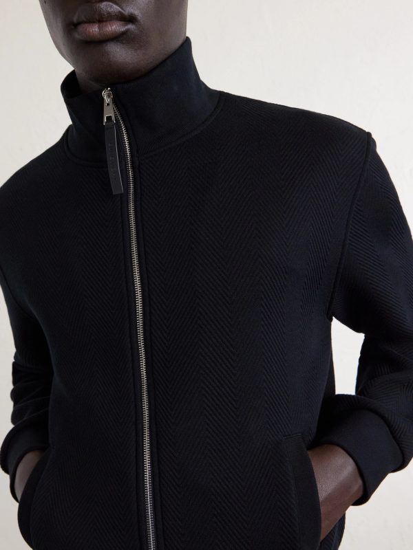 Cotton-Blend Zip-Up Sweatshirt - E1
