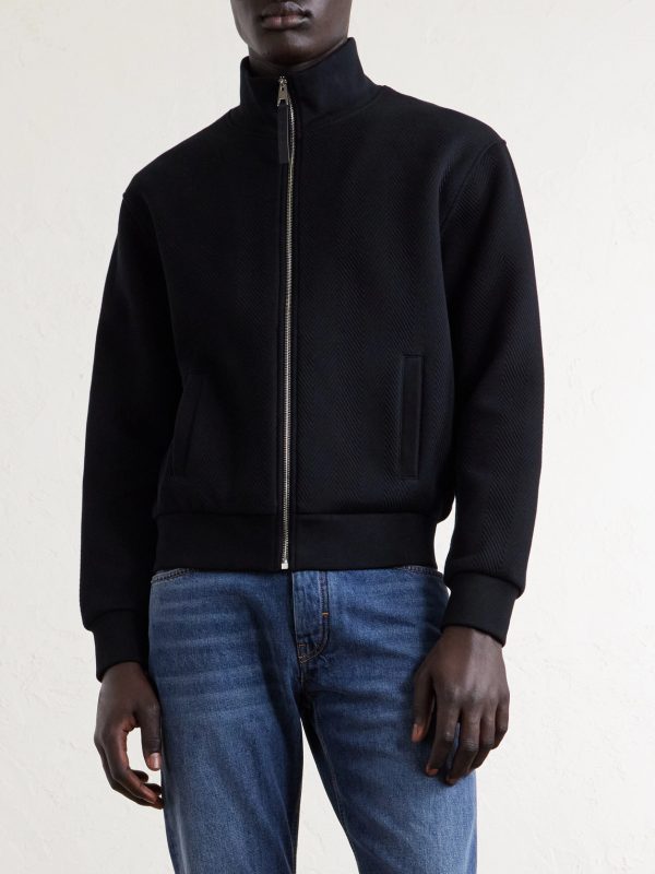 Cotton-Blend Zip-Up Sweatshirt - FR
