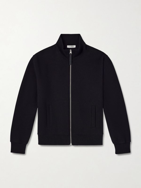 Cotton-Blend Zip-Up Sweatshirt