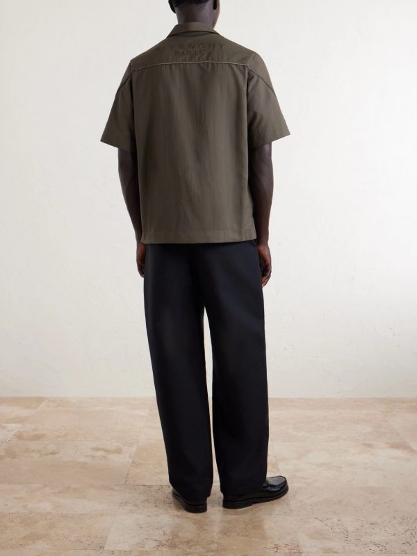 Recycled Woven Zip-Up Shirt - BK