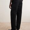 Straight-Leg Cotton-Twill Trousers - BK Straight-Leg Cotton-Twill Trousers - BK
