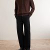 Straight-Leg Cotton-Twill Trousers - OU Straight-Leg Cotton-Twill Trousers - OU