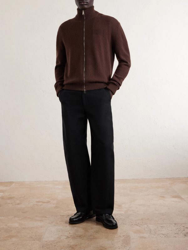 Straight-Leg Cotton-Twill Trousers - OU Straight-Leg Cotton-Twill Trousers - OU