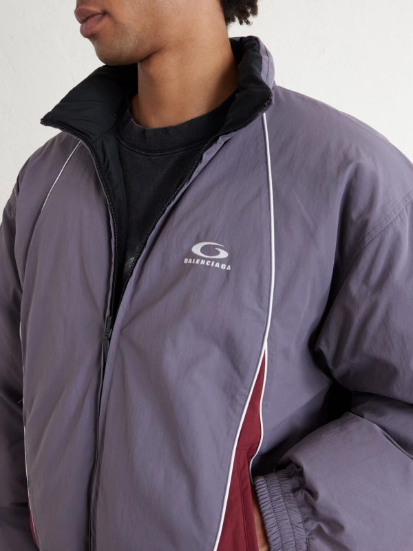 Logo-Print Shell Down Jacket - CU Logo-Print Shell Down Jacket - CU