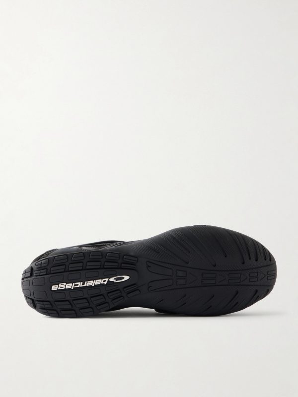 Radar Leather-Trimmed Mesh Sneakers - E1 Radar Leather-Trimmed Mesh Sneakers - E1