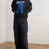 Paris Thunderstorm Distressed Logo-Print Cotton-Jersey Hoodie - OU Paris Thunderstorm Distressed Logo-Print Cotton-Jersey Hoodie - OU