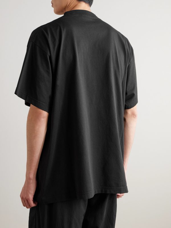 Oversized Logo-Print Cotton-Jersey T-Shirt - BK Oversized Logo-Print Cotton-Jersey T-Shirt - BK