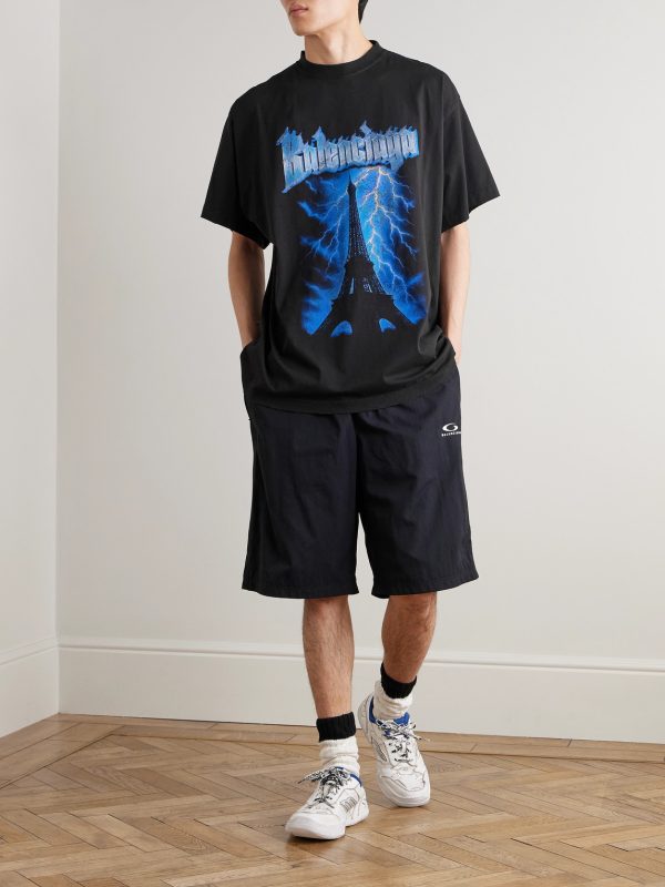 Oversized Logo-Print Cotton-Jersey T-Shirt - OU Oversized Logo-Print Cotton-Jersey T-Shirt - OU