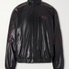 Logo-Embossed Leather Jacket Logo-Embossed Leather Jacket