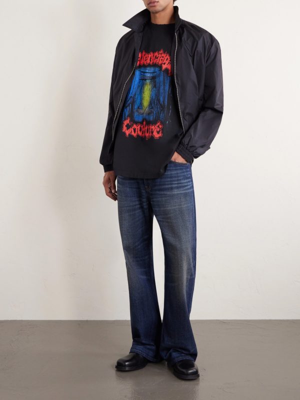 Oversized Logo-Print Cotton-Jersey T-Shirt - OU Oversized Logo-Print Cotton-Jersey T-Shirt - OU