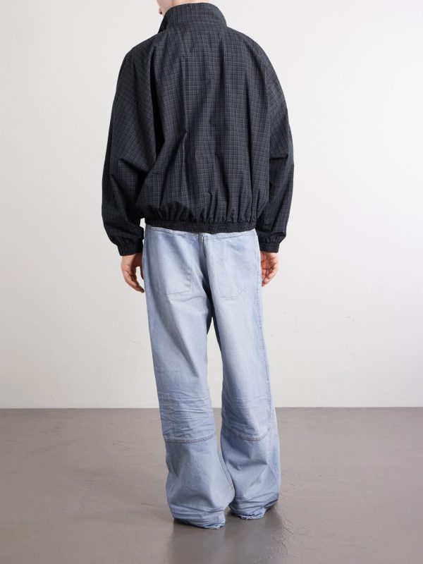Logo-Embroidered Checked Cotton Jacket - BK Logo-Embroidered Checked Cotton Jacket - BK