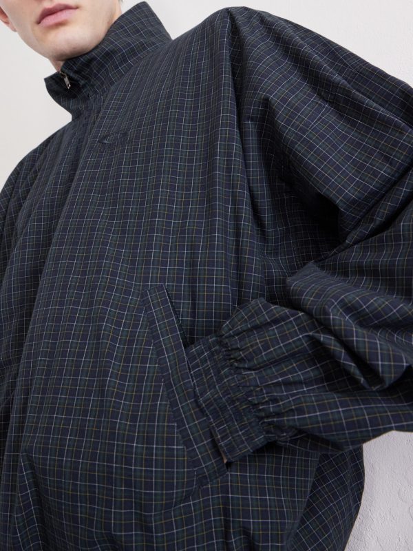 Logo-Embroidered Checked Cotton Jacket - CU Logo-Embroidered Checked Cotton Jacket - CU