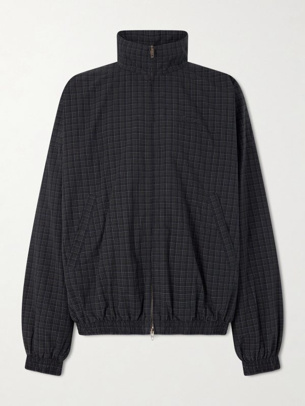 Logo-Embroidered Checked Cotton Jacket Logo-Embroidered Checked Cotton Jacket