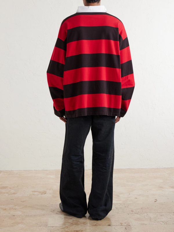 Logo-Embroidered Striped Cotton-Jersey Polo Shirt - BK Logo-Embroidered Striped Cotton-Jersey Polo Shirt - BK