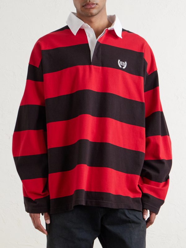 Logo-Embroidered Striped Cotton-Jersey Polo Shirt - FR Logo-Embroidered Striped Cotton-Jersey Polo Shirt - FR