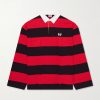 Logo-Embroidered Striped Cotton-Jersey Polo Shirt Logo-Embroidered Striped Cotton-Jersey Polo Shirt