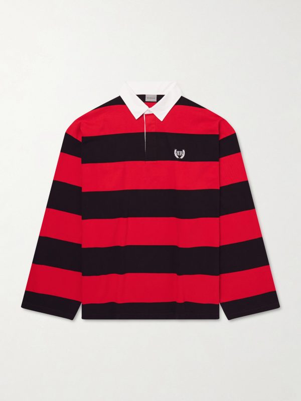 Logo-Embroidered Striped Cotton-Jersey Polo Shirt Logo-Embroidered Striped Cotton-Jersey Polo Shirt
