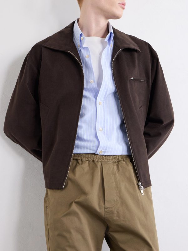 Straight-Leg Cotton-Blend Gabardine Trousers - CU Straight-Leg Cotton-Blend Gabardine Trousers - CU
