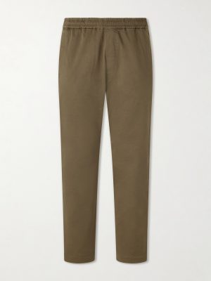 Straight-Leg Cotton-Blend Gabardine Trousers Straight-Leg Cotton-Blend Gabardine Trousers