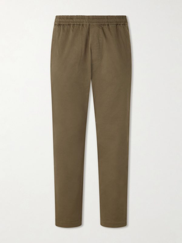 Straight-Leg Cotton-Blend Gabardine Trousers Straight-Leg Cotton-Blend Gabardine Trousers