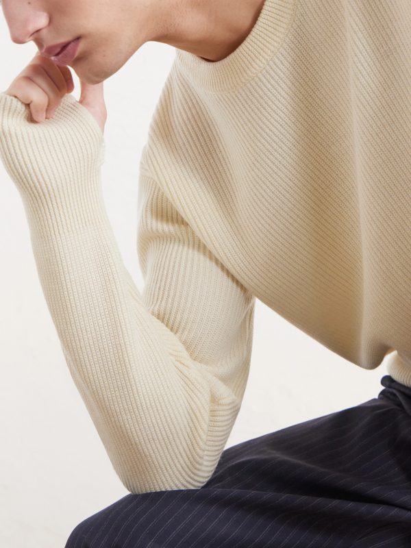 Ribbed Virgin Wool Sweater - CU
