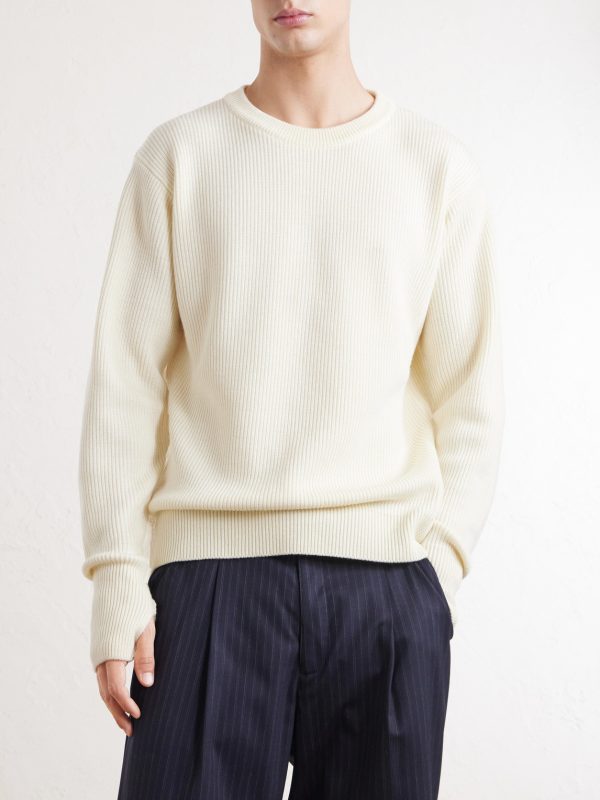 Ribbed Virgin Wool Sweater - FR