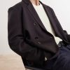 Double-Breasted Virgin Wool-Gabardine Blazer - CU Double-Breasted Virgin Wool-Gabardine Blazer - CU