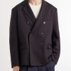 Double-Breasted Virgin Wool-Gabardine Blazer - FR Double-Breasted Virgin Wool-Gabardine Blazer - FR