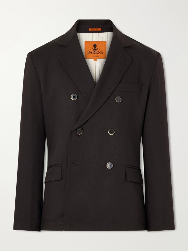 Double-Breasted Virgin Wool-Gabardine Blazer Double-Breasted Virgin Wool-Gabardine Blazer