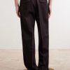 Straight-Leg Wool-Gabardine Suit Trousers - BK Straight-Leg Wool-Gabardine Suit Trousers - BK