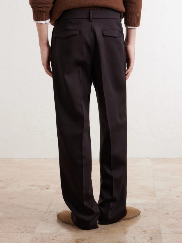 Straight-Leg Wool-Gabardine Suit Trousers - BK Straight-Leg Wool-Gabardine Suit Trousers - BK