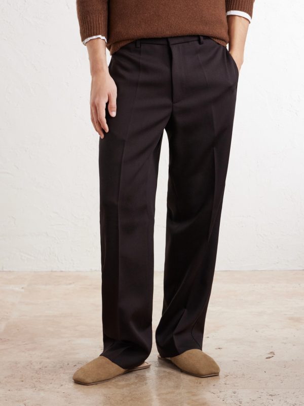 Straight-Leg Wool-Gabardine Suit Trousers - FR Straight-Leg Wool-Gabardine Suit Trousers - FR