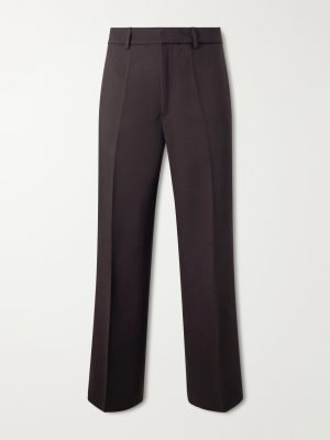 Straight-Leg Wool-Gabardine Suit Trousers