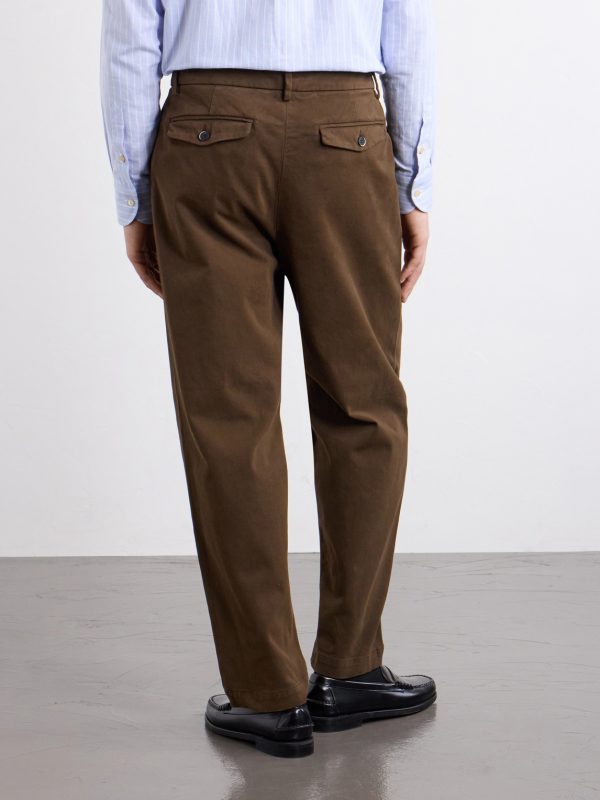 Straight-Leg Cotton-Blend Gabardine Trousers - BK Straight-Leg Cotton-Blend Gabardine Trousers - BK