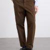 Straight-Leg Cotton-Blend Gabardine Trousers - FR Straight-Leg Cotton-Blend Gabardine Trousers - FR