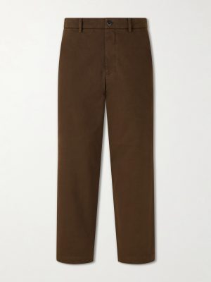 Straight-Leg Cotton-Blend Gabardine Trousers Straight-Leg Cotton-Blend Gabardine Trousers