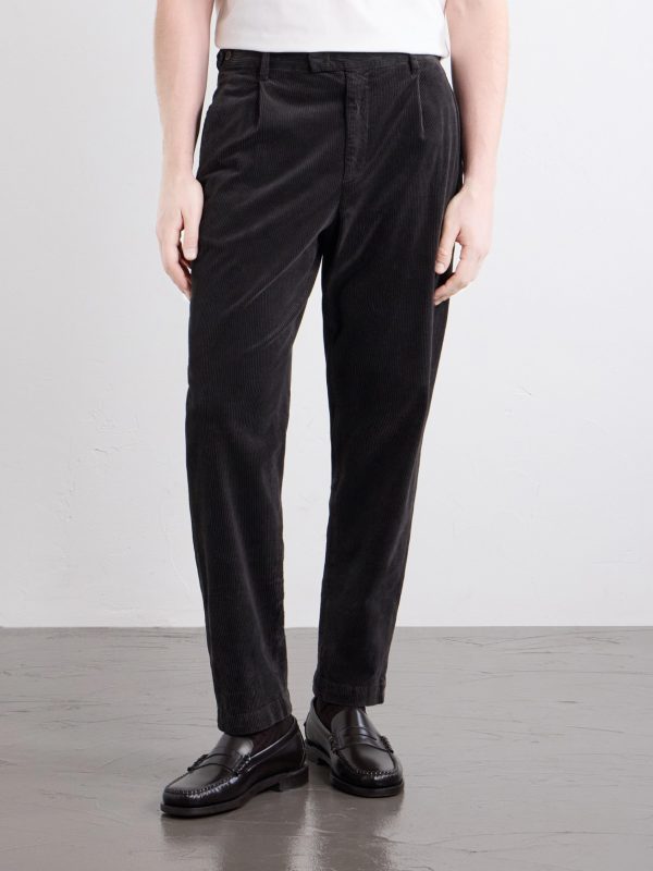Straight-Leg Pleated Courduroy Trousers - FR Straight-Leg Pleated Courduroy Trousers - FR
