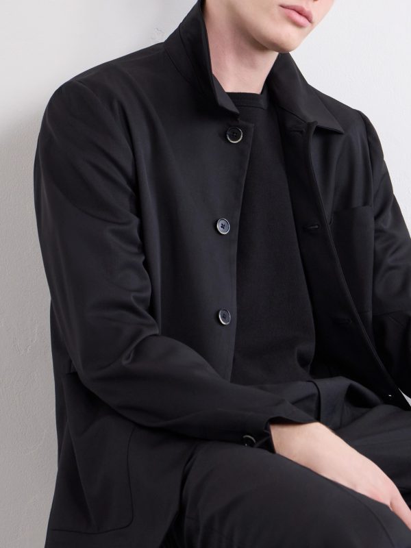 Wool-Blend Gabardine Overshirt - CU Wool-Blend Gabardine Overshirt - CU